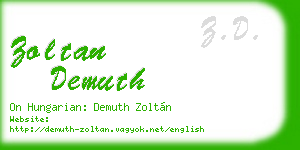 zoltan demuth business card
